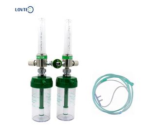 Lovtec Voorraad Nood Dubbele Medische Zuurstof Oxigen Flowmeter Zuurstof Connector Flowmeter Met Luchtbevochtiger Zuurstofconcentrator - Product Image 1