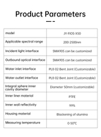 Water Quality Analysis Integrating Sphere 99% PTFE 200-2500nm Flow-Cell Design for Seawater/Groundwater Absorption Measurement