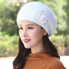 Nouveau style – Bonnet tricoté en poils de lapin pour femme, mode coréenne, adorable bonnet en laine tricoté style bourgeon - Product Image 3