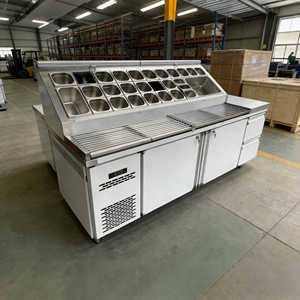 YINZHENG Grande Station de Préparation de Pizzas Réfrigérée en Acier Inoxydable pour Cuisine Commerciale, Bar à Sandwichs et Salades avec Tiroirs PZ - Product Image 3