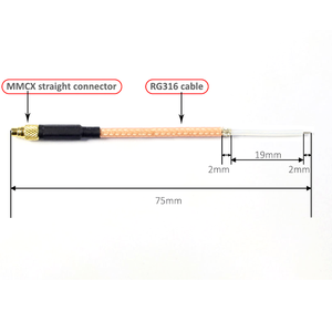 Cable <span class=keywords><strong>Coaxial</strong></span> MMCX Macho Recto para Desforrar Cables, <span class=keywords><strong>Antena</strong></span> <span class=keywords><strong>WiFi</strong></span> Interna RC 2.4G, Cable Inteligente Inalámbrico FPV - Product Image 1