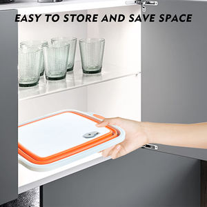 لوح تقطيع قابل للطي متعدد الوظائف بأحجام M / L / XL وسعات 8 لتر و16 لتر و30 لتر بألوان مخصصة لتحضير الوجبات والتتبيل وإعداد الطعام والشواء - Product Image 6