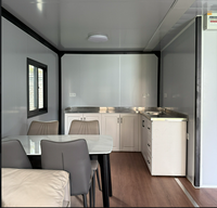 Maison conteneur extensible de luxe Huaying 20 pieds, design chinois, en panneaux sandwich d'acier, préfabriquée, pour chambre/boutique