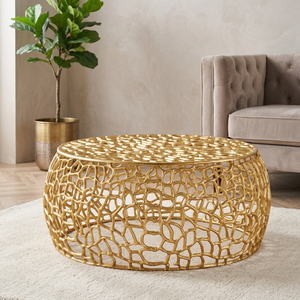 AK Brass Handmade Metal Coffee Table Gold Finish Unique Design Luxury Furniture For Home Decor Hotel Interior Living <b>Room</b> - Product Image 3