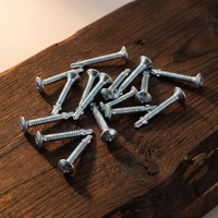 Vis autoperceuse à ailettes haute résistance en acier au carbone zingué, tête fraisée Phillips pour fixation bois-métal