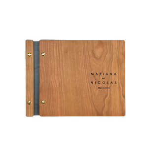 Nouvel arrivage de cadeaux de mariage Albums photo en bois à couverture rigide avec signature personnalisée Reliure à coudre pour les fêtes de bébé Mariages <span class=keywords><strong>Livres</strong></span> d'or - Product Image 1