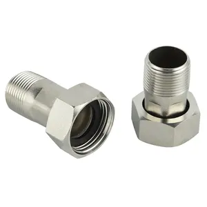Different Types Lead Free Water Meter Connector Adaptor Hexagon Nut Pipe Fitting Tail