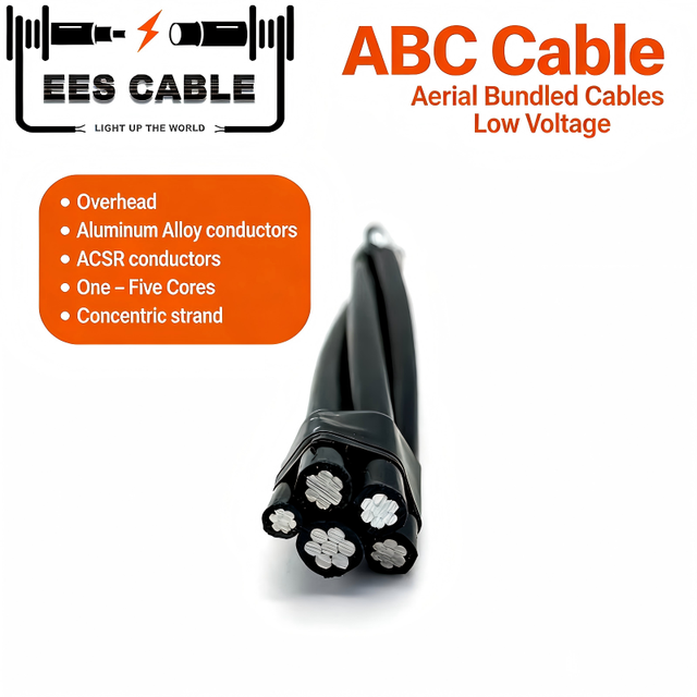 NFC 33-209 Aerial Bundle Conductor ABC Cable 3x95+70+16mm2 Overhead ABC Preassemble Cable to Algeria