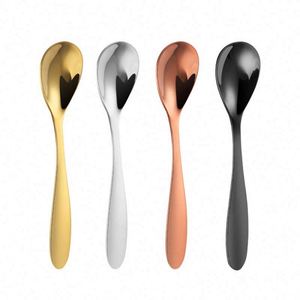 Small Stainless Steel Tea <b>Coffee</b> Dessert <b>Spoon</b> Set Gold Black Copper Color for Stirring - Product Image 1