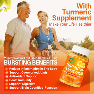 Đường freeturmeric Curcumin bổ sung nghệ Gummies với chiết xuất Hạt tiêu đen MCT dầu C8 C10 cải thiện khớp tiêu hóa - Product Image 6