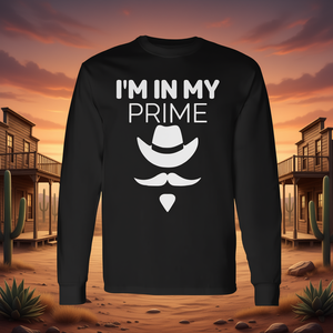 Camiseta de manga larga con bigote de vaquero del oeste de Doc Holliday de I'm In My Prime - Product Image 3