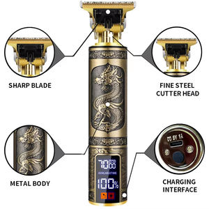 Coupe de cheveux lame en métal <span class=keywords><strong>rasoir</strong></span> coupe-cheveux USB Rechargeable tondeuse à cheveux <span class=keywords><strong>homme</strong></span> professionnel tondeuse à cheveux - Product Image 2