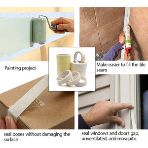 Kertas cat putih dicetak dinding kustom tahan air lukisan diri perekat krep pelukis seni pita penutup - Product Image 4