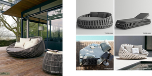 Ensemble <span class=keywords><strong>de</strong></span> canapés d'extérieur modernes et écologiques, résistants à l'eau, pour villa, cour, ferme et parc - Product Image 6