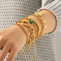 Bracelet chaîne et maillons en acier inoxydable plaqué or 18 carats, forme cœur, tendance, pour femme, luxe léger, haute qualité, fait main, anniversaire