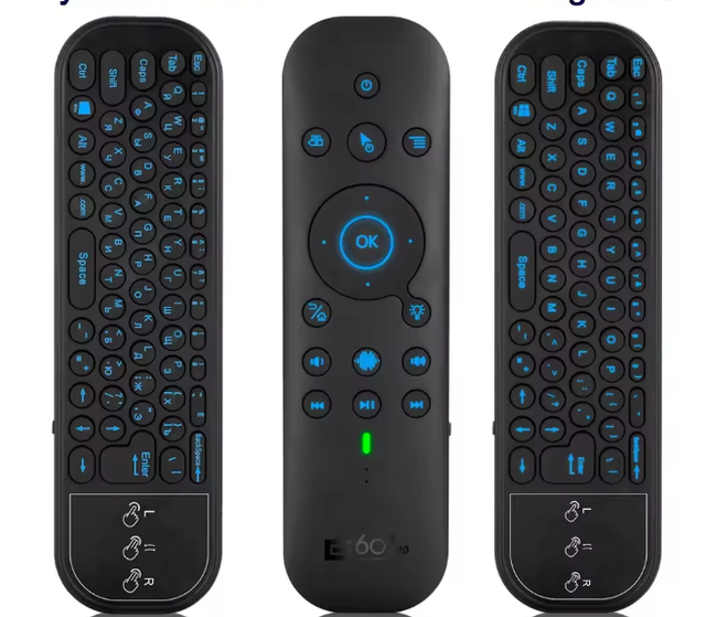 2.4G BT5.0 Dual Mode Air Mouse IR Learning New G60S Pro BT Wireless Voice Remote Control Backlit Light Waterproof Anti-Shock for