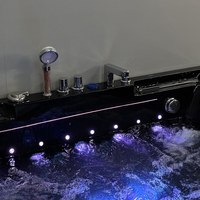Promotion Prix le plus bas rectangle massage baignoire transparente bain à remous spa baignoire dans la salle de bain