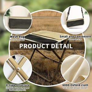 Hot Selling Custom Ultralight Mini <b>Folding</b> <b>Stool</b> Lightweight Oxford Chair Bag <b>Portable</b> Foldable Chair for Fishing - Product Image 6