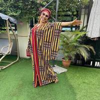 Robe africaine d'été décontractée ample ornée de diamants, imprimée sur mesure pour femme musulmane