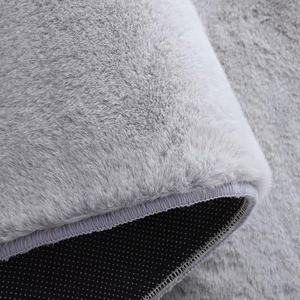 <span class=keywords><strong>Tapis</strong></span> d'intérieur en fausse fourrure de lapin, fabrication mécanique, doux, pelucheux, lavable, antidérapant, à poils fins, pour salon, chambre à coucher, vente chaude - Product Image 3