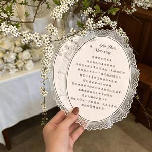 <span class=keywords><strong>Invito</strong></span> Matrimoniale Personalizzato Romantico in Pizzo Trasparente con Bordo in Pizzo, Inviti di Nozze di Lusso Fatti a Mano, Biglietti di Fidanzamento - Product Image 3