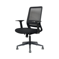 Kursi kantor ergonomis Modern dengan sandaran tangan yang dapat disesuaikan dan fitur besi berputar grosir kain kembali jala