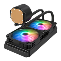 Refroidisseur d'eau pour processeur AIO Ruix ARGB 240 mm INTEL AMD avec affichage de la température