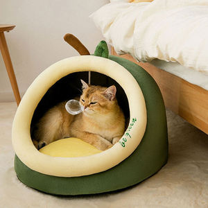 Wholesale Pet Cat House Semi-enclosed <strong>Dog</strong> House Fluffy Cute Lovely <strong>Kennel</strong> Bed Pet Kitten Sleeping Nest Cat <strong>Kennel</strong> - Product Image 1