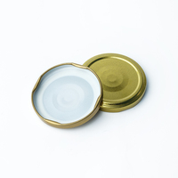 Capuchon en fer blanc sans BPA de 70 mm pour bocaux en verre avec fermeture à vis métallique