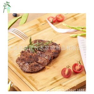 Tabla de Cortar de Bambú Rectangular Multifuncional de Doble Cara para Cocina con Fregadero para Preparación de Frutas - Product Image 4