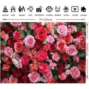 Fondo de fotografía de rosas florales para bodas cumpleaños duchas celebraciones del Día de la madre - Product Image 5