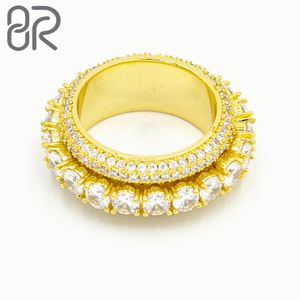 Anillo de compromiso de diamante cultivado en laboratorio de oro macizo de 10K, 14K, 18K, corte brillante redondo de alta calidad, venta al por mayor y Moissanite Eternity - Product Image 3