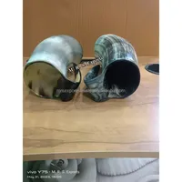2024 tasse à boire Viking en corne de buffle à la main à la demande pour la maison et l'hôtel tasse en corne aux prix les plus bas