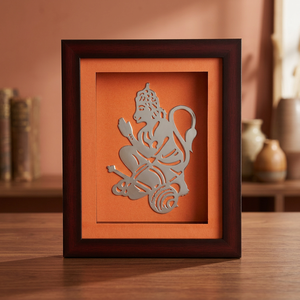 กรอบรูปสี่เหลี่ยมทองเหลืองชุบเงิน HANUMAN JI สำหรับงานวันเกิดและปีใหม่ - Product Image 2