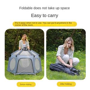 Tente de jeu multifonctionnelle pour bébé - Jouet sportif certifié ASTM, <span class=keywords><strong>lit</strong></span> de jeu et de sommeil sûr pour une utilisation en intérieur/extérieur, 145x145x107cm, design unisexe - Product Image 3