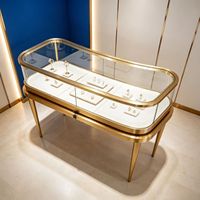 Comptoir et vitrine à bijoux en verre éclairé par LED pour bijouterie - Présentoir de vente au détail écologique