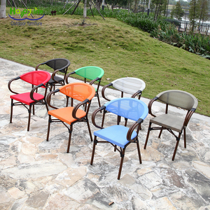 Ensemble <span class=keywords><strong>de</strong></span> chaises <span class=keywords><strong>en</strong></span> maille Teslin colorées, design moderne, durables, pour l'extérieur, café, bistrot, restaurants, <span class=keywords><strong>chaise</strong></span> avec cadre <span class=keywords><strong>en</strong></span> <span class=keywords><strong>aluminium</strong></span> - Product Image 4