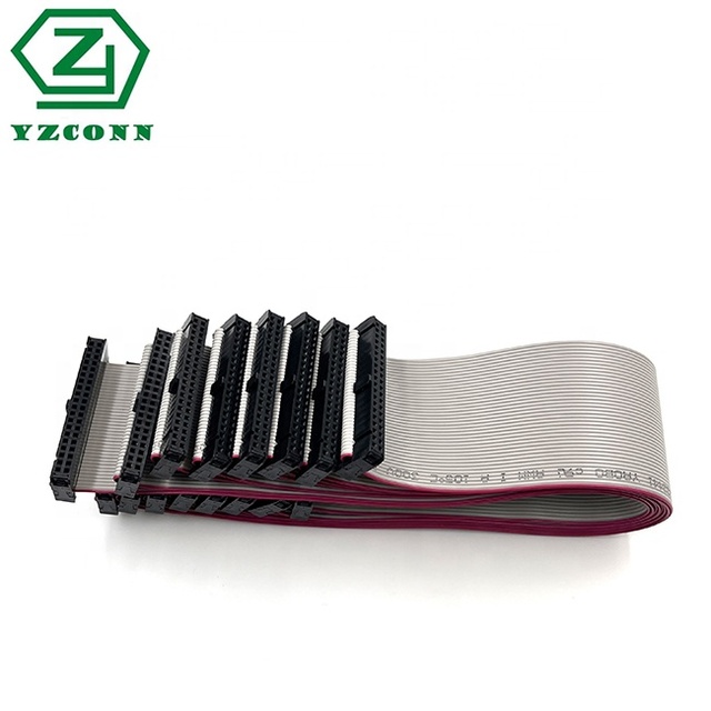 Factory Customized AWM 2651 10P 14P 16P 20P 2.54 2.0mm Pitch IDC Cable Pin Flexible Flat FFC Ribbon Cable FFC Cable