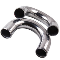 Manguera de tubería de aluminio Universal de 2,5 pulgadas + Kit de Intercooler Turbo de 550x180x64, bricolaje