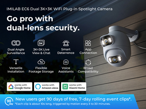 2025 superventas IMILAB EC6 Dual 3K + 3K Cctv seguridad Audio Visual alarma Ai Cámara lente Dual 2 vías Audio visión nocturna monitoreo - Product Image 2