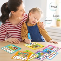Samtoy – Nouveau livre éducatif russe pour l'apprentissage phonétique, jouet personnalisé avec cartes flash parlantes, cartes cognitives et stylo de lecture pour enfants avec stylo OID