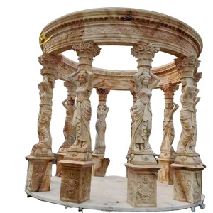 Haute qualité grand jardin paysage Design pierre Art Sculpture hôtel Villa colonne romaine gazebo en marbre pour application extérieure - Product Image 1