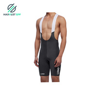 Shorts de cyclisme pour hommes avec bretelles intégrées, design une pièce, absorbant la transpiration, respirant, séchage rapide, tissu hautement extensible pour le cyclisme sur route