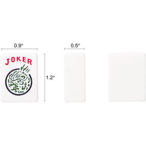 Juego de Mahjong Americano de Lujo, 166 Fichas Blancas, 4 Soportes, Empujadores, Plegable, Ecológico, de Melamina, Portátil, Completo para Casino - Product Image 2