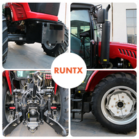 Prix d'usine chinois tracteurs 4X4 90HP 100HP 120HP tracteur à roues moteur 6 cylindres avec CE