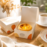 Boîte à tarte en carton alimentaire recyclable, emballage alimentaire en carton plat, fabrication OEM ODM pour les magasins de détail alimentaire et les marques de services alimentaires