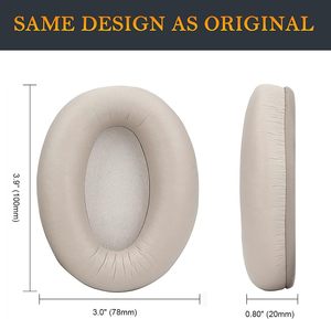 Repuesto para <span class=keywords><strong>auriculares</strong></span> <span class=keywords><strong>Sony</strong></span> Over-Ear, almohadillas para los oídos con cuero de proteína más suave, almohadilla para los oídos de espuma viscoelástica con aislamiento de ruido, - Product Image 4