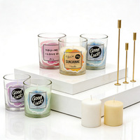 Nouveauté, bougies parfumées écologiques classiques en cire de soja et en cire végétale, petites, pour la maison, l'hôtel, avec un bocal en verre