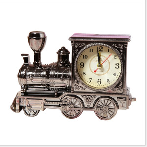 Reloj Despertador Creativo Estilo Locomotora Antigua, Negro, Plateado, Bronce, Movimiento de Segundos Saltantes, Reloj de Escritorio, Regalo de Cumpleaños - Product Image 5