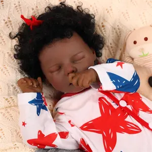 बेबसाइड 17" पुनर्जन्म गुड़िया लड़की ट्विनी जीवित अफ्रीकी अमेरिकी बेबी गुड़िया पुनर्जन्म जीवन बच्चों की तरह
